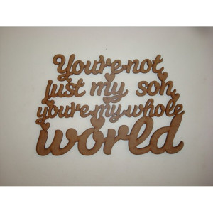 You're not just my son you're my whole world hanging plaque
