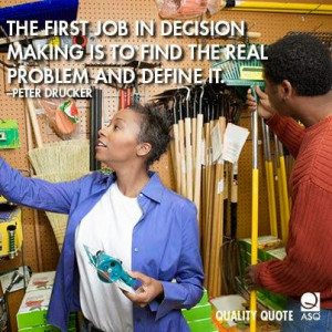 ASQ Quote: Find the Real problem