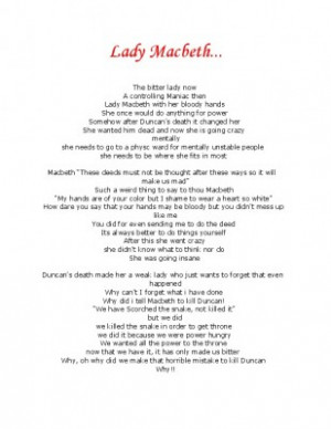 Lady Macbeth poem