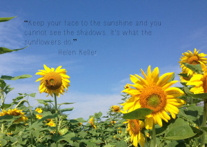 Helen Keller. She had some wonderful quotes.