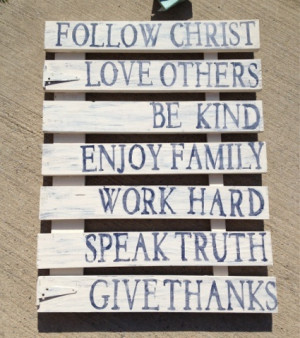 Family Values Sign ~Abounding in Blessings