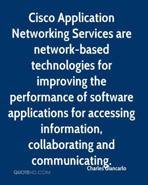 Charles Giancarlo - Cisco Application Networking Services are network ...