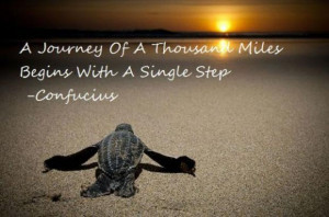 journey of a thousand miles begins with a single step.