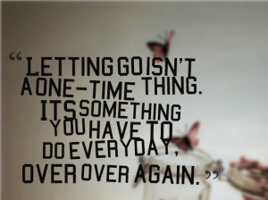 letting go