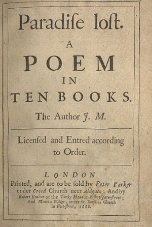 Long S - Title page of John Milton's Paradise Lost 1668