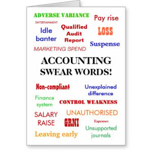 Accounting Swear Words! Blank Greeting Greeting Card