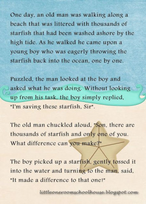 starfish quote making a difference - Google SearchMaking A Difference ...