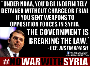 Justin Amash: Government Is Breaking The Law By Arming Syrian Rebels