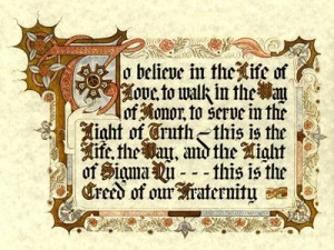 SigmaNu Sigma Nu Fraternity Creed :: Inspired by Matthew Fontaine ...