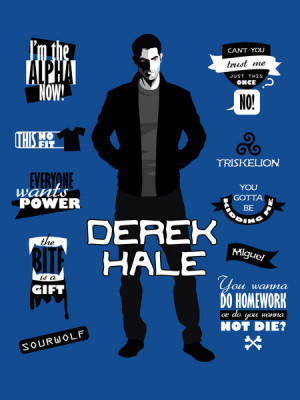 Derek Hale Quotes Teen Wolf Art Print