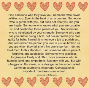 Someone who truly loves you.