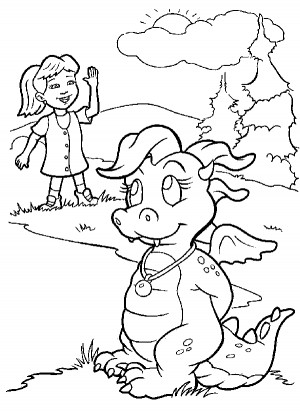 Dragon Tales Coloring Page Cartoon Ajilbabcom Portal Picture picture