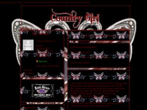Rebel Flag Butterfly - Southern Rebel Girl MySpace Layout Preview