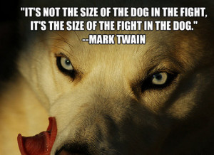 ... Size Of The Dog In The Fight, But The Size Of The Fight In The Dog