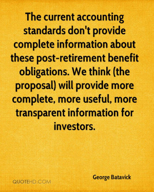The current accounting standards don't provide complete information ...