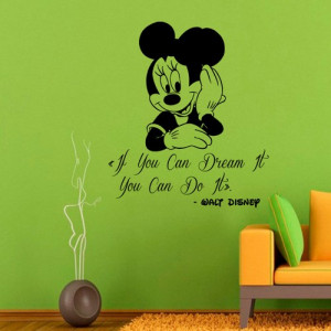 Can Dream It You Can Do It Quotes Children Vinyl Sticker Words Baby ...