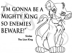 Im Going To Be A Mighty King, Simba, The Lion King Vinyl Wall Decal