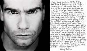 Henry Rollins encourages young people to travel the world