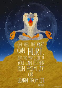 Lion King - The Past Can Hurt - Rafiki Quote