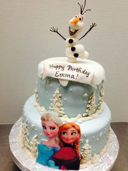 Frozen Custom Birthday Cake by Plumeria Cake Studio! 3D Olof ...