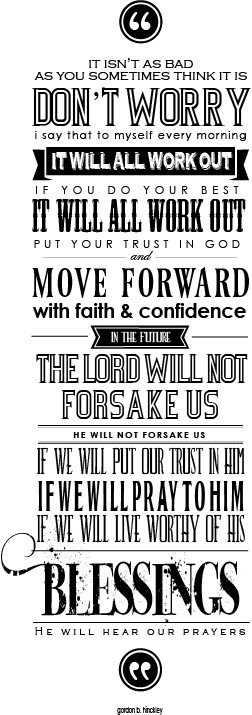 It will all work out.