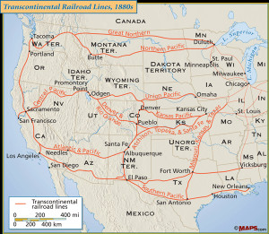 map transcontinental railroad