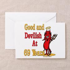 Devilish at 69 Greeting Cards (Pk of 20) for