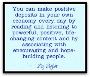 You can make positive deposits in your own economy.