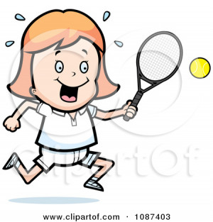 Cartoon Male Tennis Player...