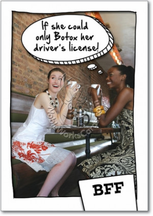 Botox Driver License Inappropriate Humorous Birthday Paper Card ...
