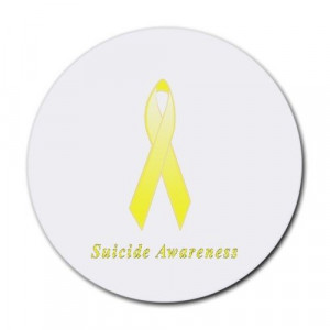 Suicide Awareness Ribbon Round Mouse Pad Office Products