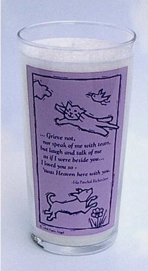 Furry Angel Pet Memorial Candle