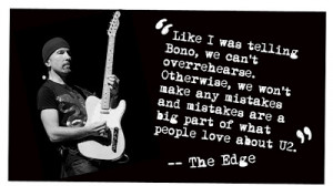 U2's The Edge says, 