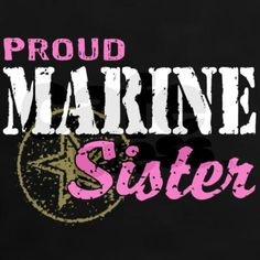 Proud Marine Sister Women's Fitted T-Shirt (dark) More