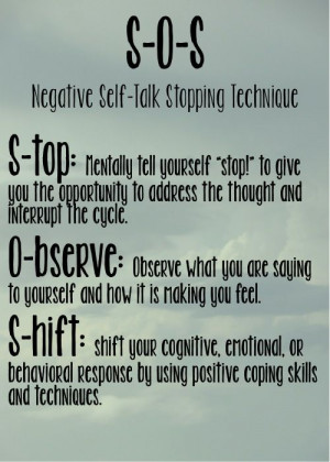 Stop negative self talkPositive Psychology, Negative Self Talk ...