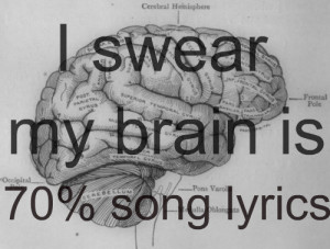 brain, brain song lyrics, funny, graphic, lyric, lyrics, message ...