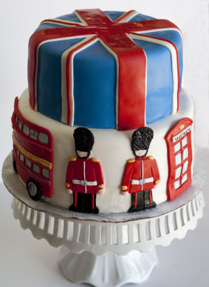 ... Two Tiered Cake, Theme Cake, British Cake, Birthday Cakes, London Cake