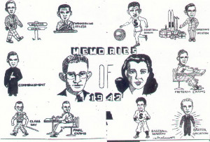 1942 Saugerties Sawyer Yearbook (Joe's first published art)