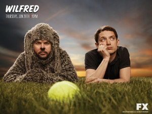 Elijah Wood Wilfred Guy And Another Dog