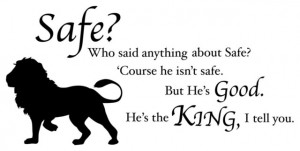 Chronicles of Narnia Aslan Safe Quote Wall Decal modern-wall-decals