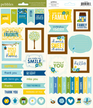 American Crafts - Pebbles - Family Ties Collection - Cardstock ...
