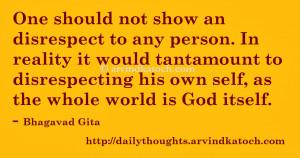 not show an disrespect to any person. In reality it would tantamount ...