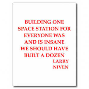 larry niven quote postcard