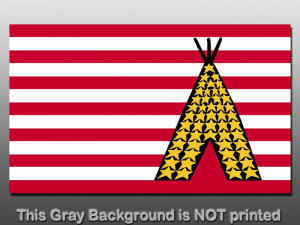 Alcatraz Flag 1969 1971 Sticker - decal native american