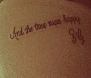 the tree was happy.