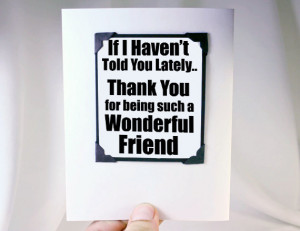 Friendship Card - Best Friends Magnet Quote Card - Card and Gift in ...