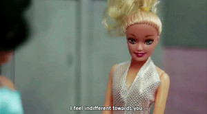 ... # not my gif # indifference # barbie # barbie doll # hair # dress