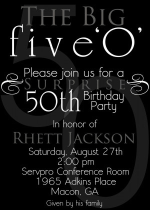 50th Birthday Invitation Sayings Women