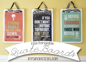 Interchangeable Quote Boards