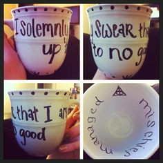 Harry Potter sharpie mug! I put in in the oven for 50 minutes instead ...
